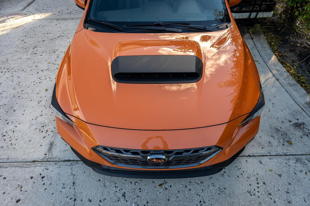 3D Carbon Hood Scoop Overlay - 2022+ Subaru WRX