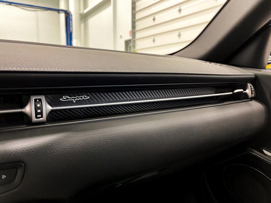 3D Carbon Passenger Side Dash Interior Overlay - 2020+ Supra