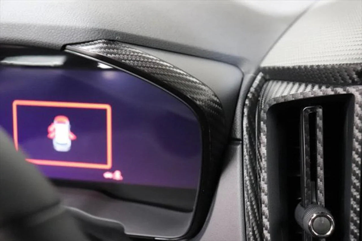3D Carbon Speedometer Outer Trim Overlays (Front) - 2022+ WRX