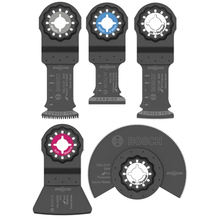 BOSCH OSL005C 5 pc. Starlock® Oscillating Multi-Tool Accessory Blade Set