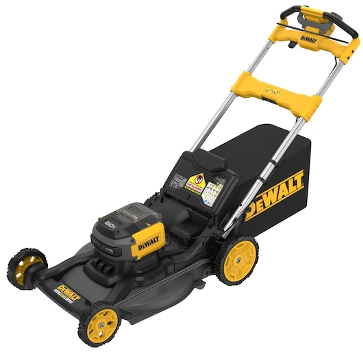 DeWalt DCMWSP700Y2 FLEXVOLT 2x60V MAX 21 in. Cordless Battery Powered Self Propelled Lawn Mower Kit with (2) 4.0 Ah Batteries and Chargers