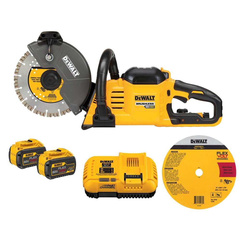 DEWALT DCS690X2 FLEXVOLT® 60V MAX* CORDLESS BRUSHLESS 9 IN. CUT-OFF SAW KIT