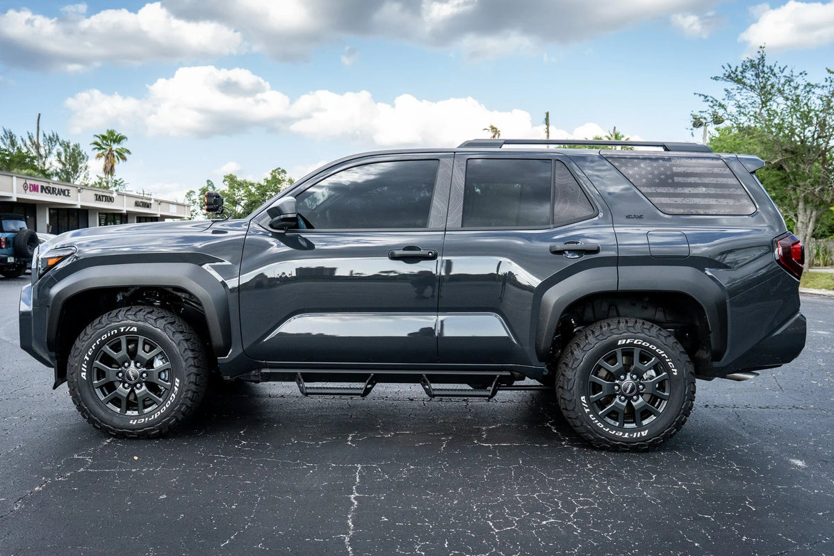 Topographic Rear Vent Window Overlay (Perforated) - 2025+ 4Runner