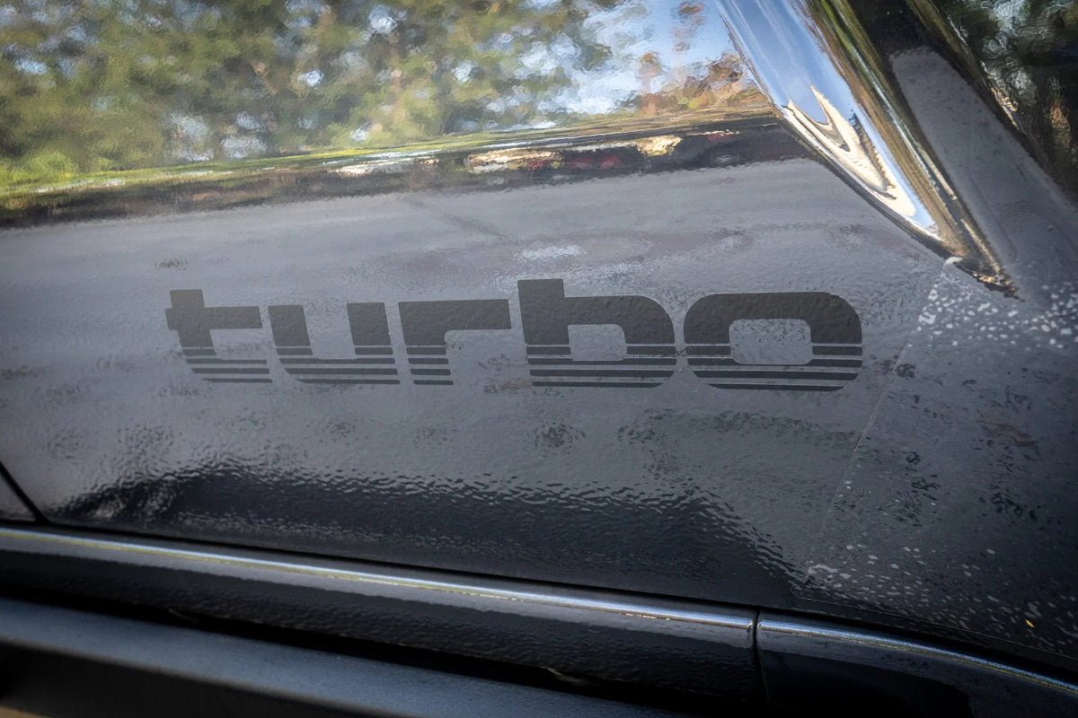 Turbo Retro Style Graphic Fender Decals (Pair) - Universal