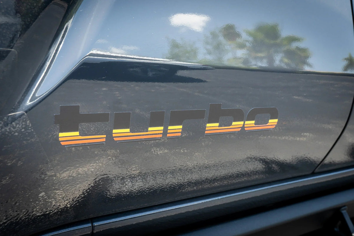 Turbo Retro Style Graphic Fender Decals (Pair) - Universal