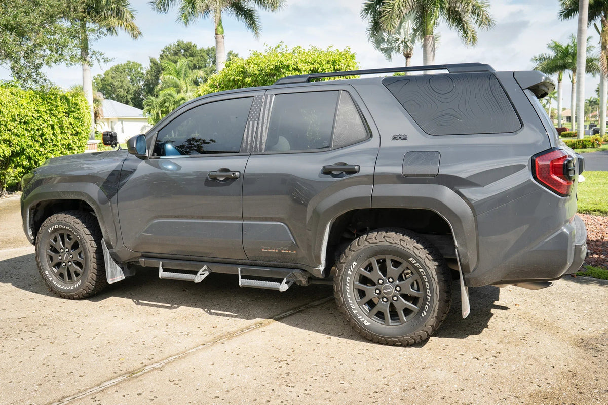 American Flag B Pillar Overlays - 2024+ Tacoma Double Cab / 2025+ 4Runner