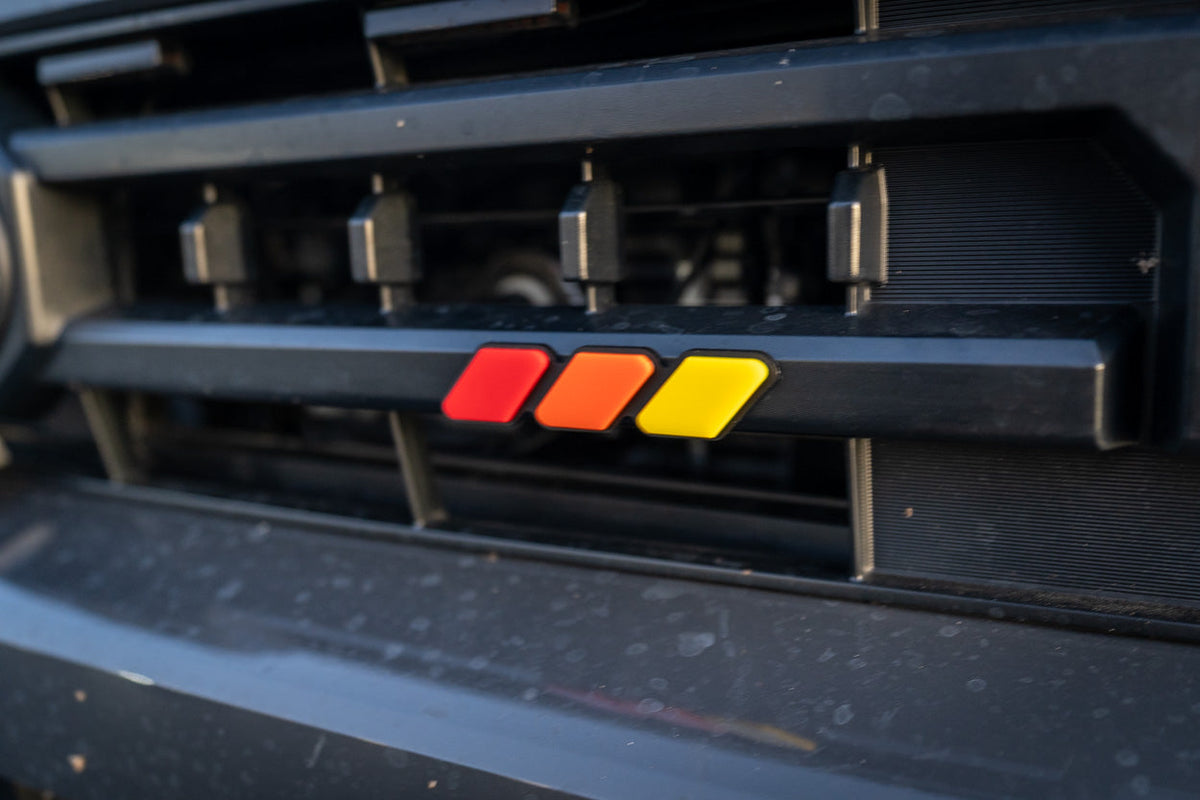 StickerFab Tri Color TRD Style Grille Emblem Version 2- 2024+ Tacoma / 2025+ 4Runner