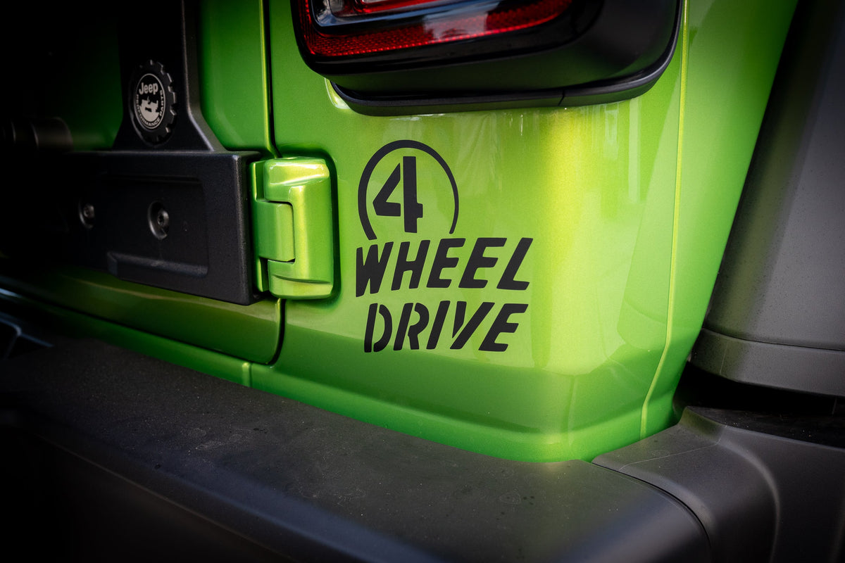 4 Wheel Drive Decal fits Jeep Wrangler / Gladiator / Willys