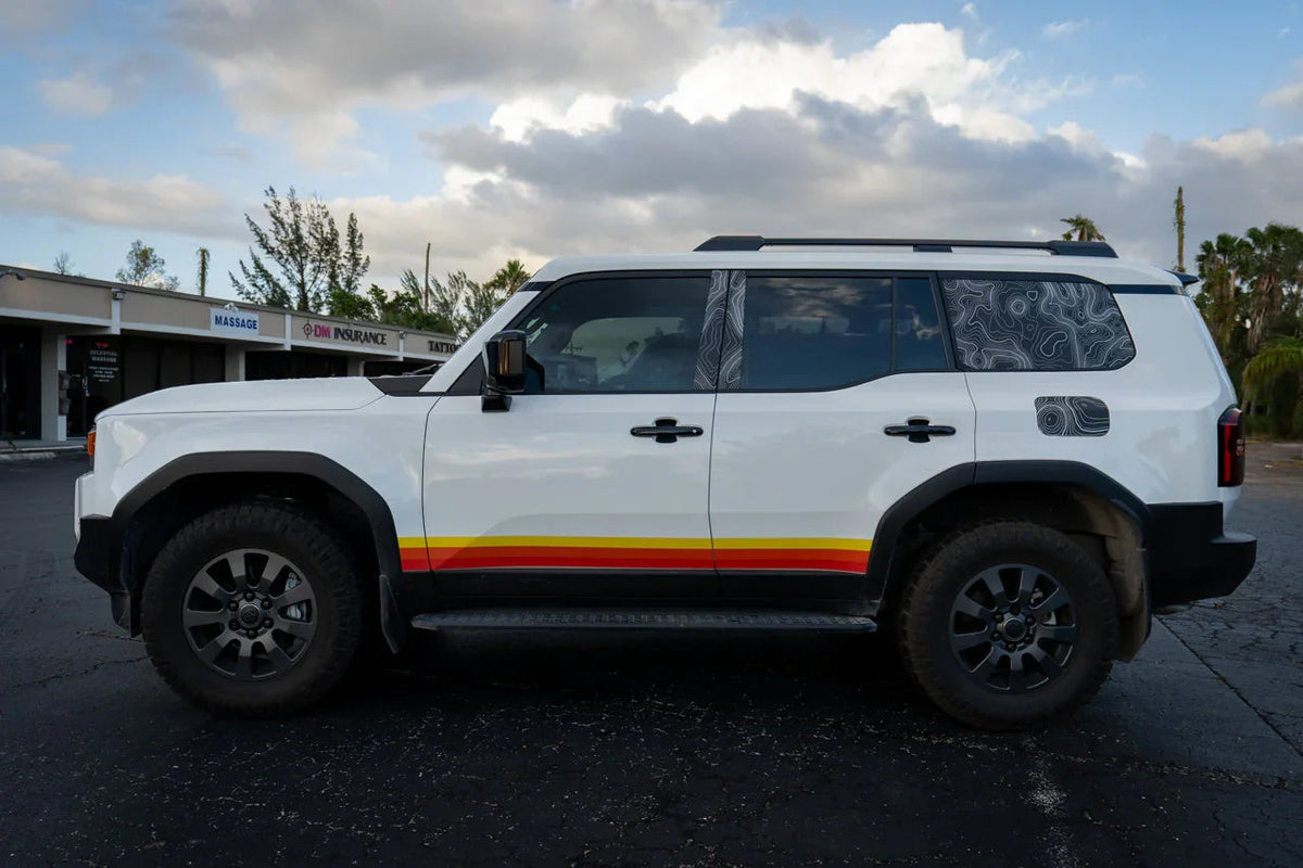 Topographic Rear Window Map Overlays (Solid) - 2024+ Land Cruiser