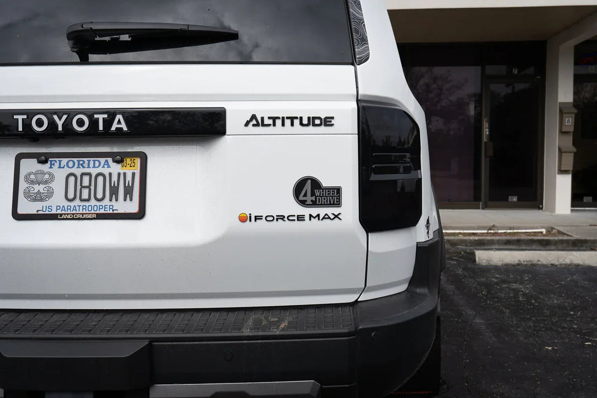 Retro 4 Wheel Drive Two Color Acrylic Emblem - 2024+ Land Cruiser / GX 550 / Tacoma / 2025+ 4Runner