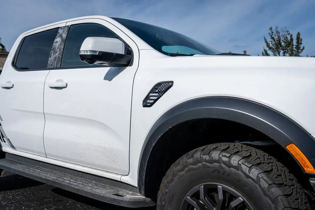 American Flag Fender Vent Overlays - 2024+ Ranger Raptor