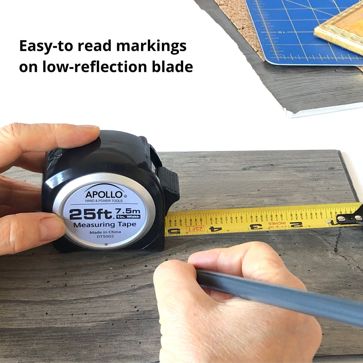 25ft. Tape Measure - Black - DT5002