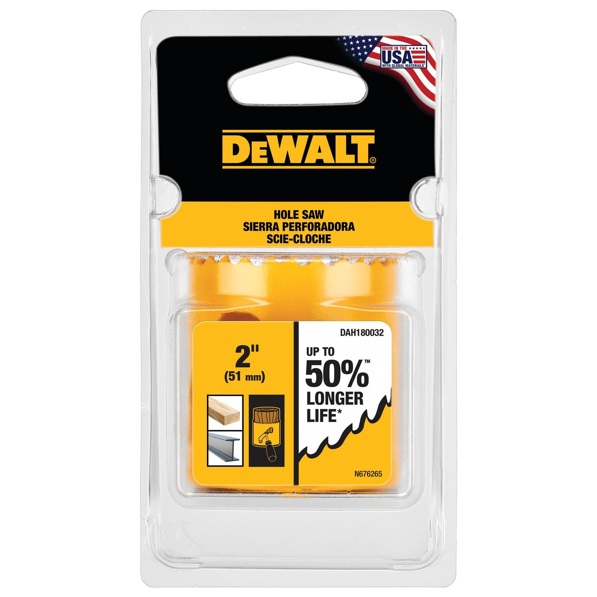 DeWalt DAH180012 3/4 (19Mm) Hole Saw