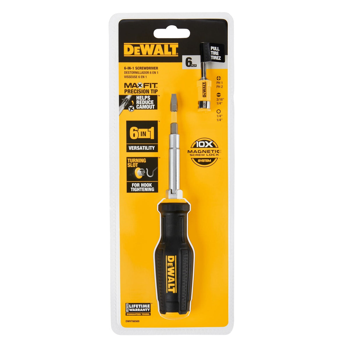 DeWalt DWHT66569 MAX FIT 6-in-1 Multi-bit screwdriver