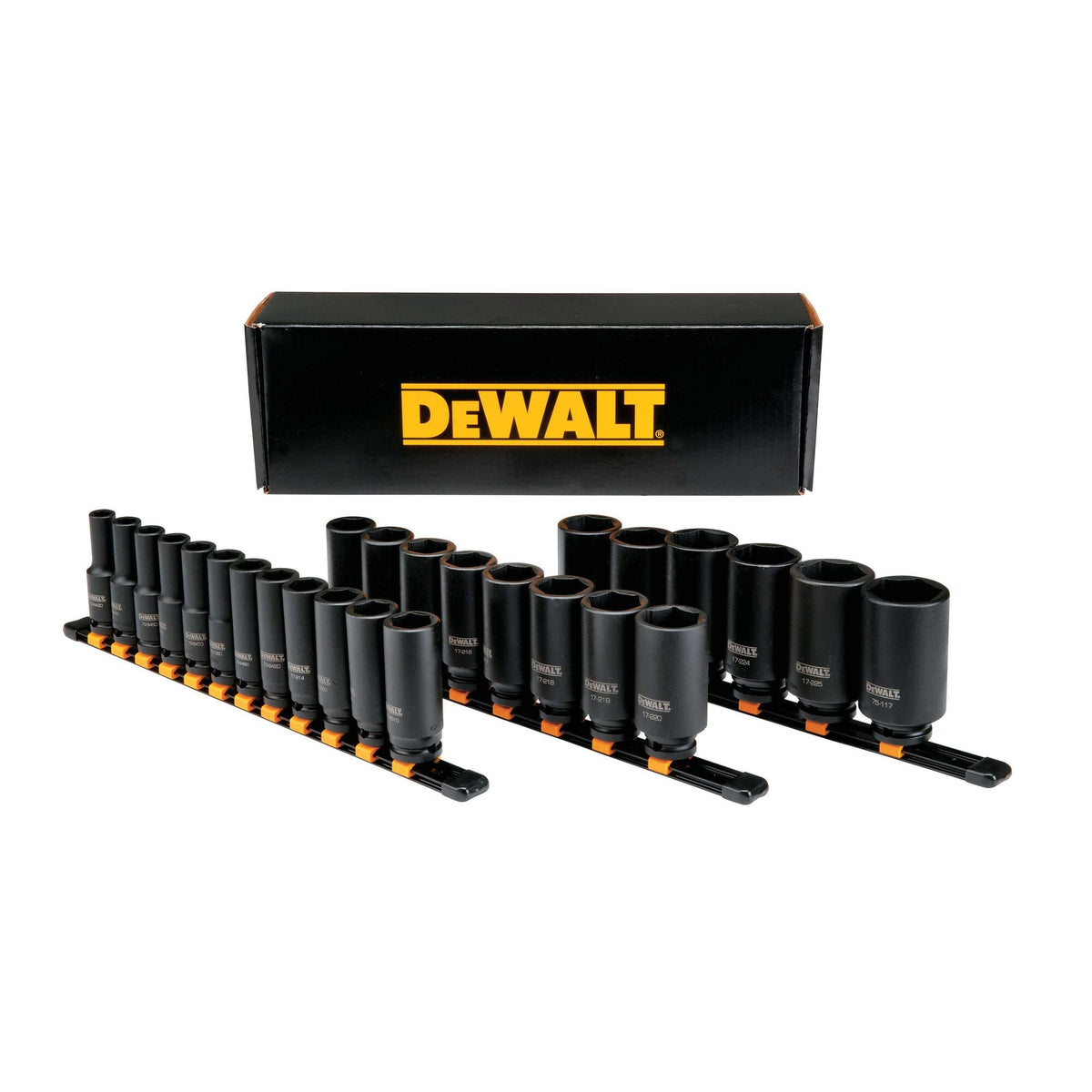 DeWalt DWMT19242 26 Piece 1/2 in Drive Deep Metric Impact Socket Set 6 PT