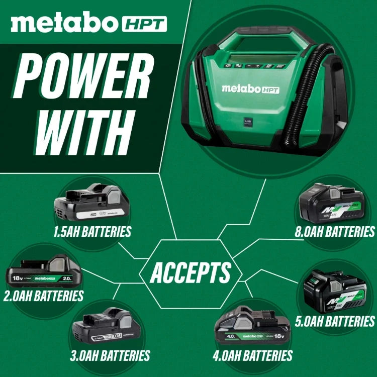 Metabo HPT UP18DAQ4M 18V MultiVolt™ Cordless Dual Function Inflator (Tool Body Only)