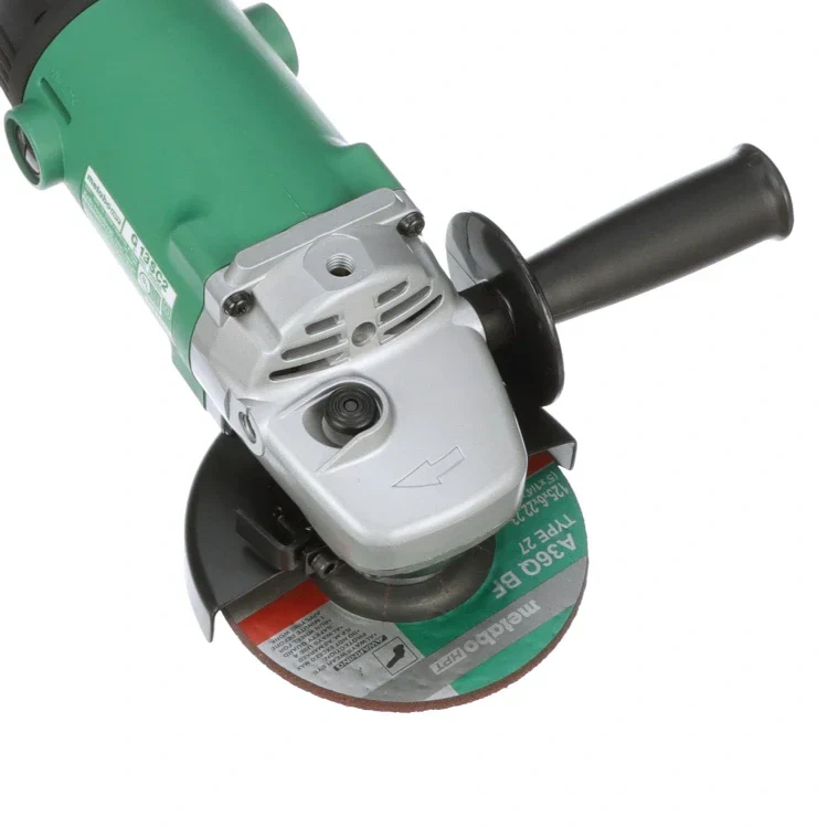 Metabo HPT G13SC2Q9M 5 Inch 11 Amp Rear Handle Non-Locking Trigger Switch Angle Grinder
