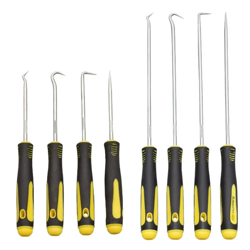 4 Pieces Long Pick & Hook Set | Gasket Puller Pick Tools for Removing Car Auto Oil Seal