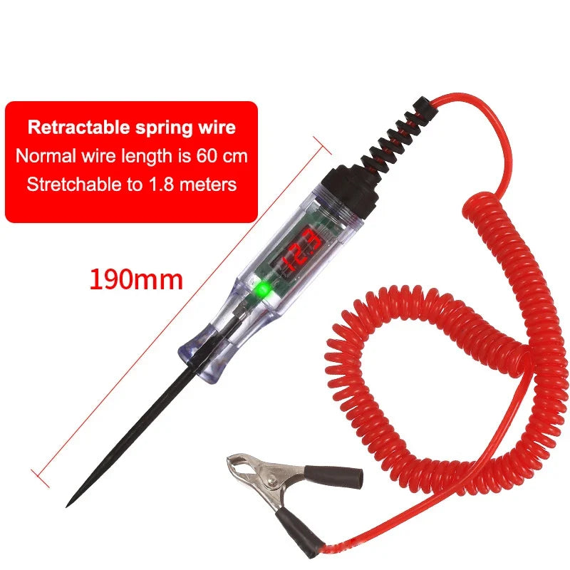 Digital Display Voltage Circuit Tester 6V 12V 24V | Multifunction Car Diagnostic Probe Test Pen
