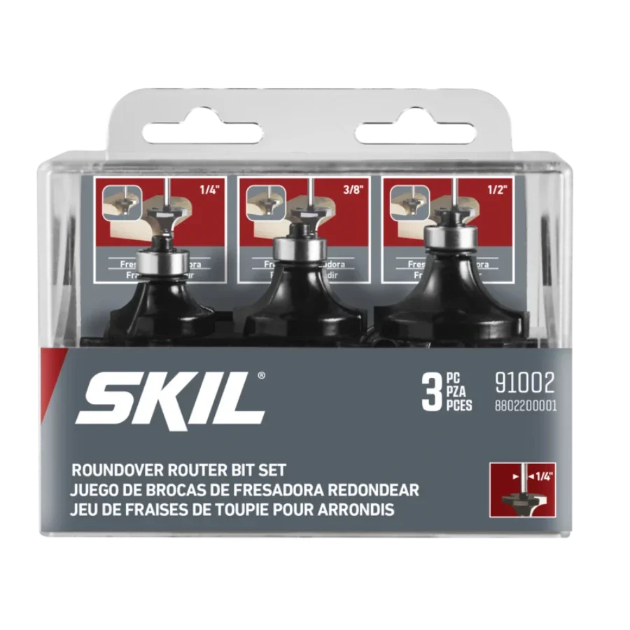 SKIL 91002 3pc Carbide Roundover Set