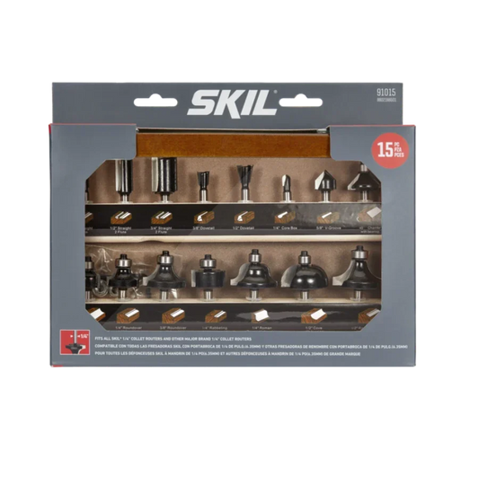 SKIL 91015 15pc Router Bit Set w/ Instructions