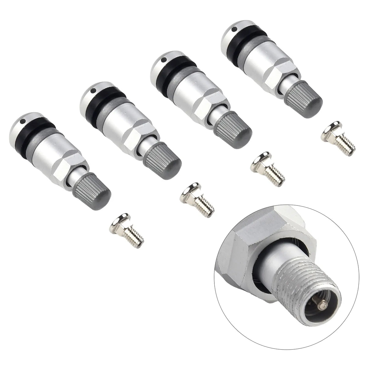 4pcs TPMS Tire Pressure Sensor Valve Stem Repair Kit | For BMW 5 Series Car Tubeless Wheel Tire Valve