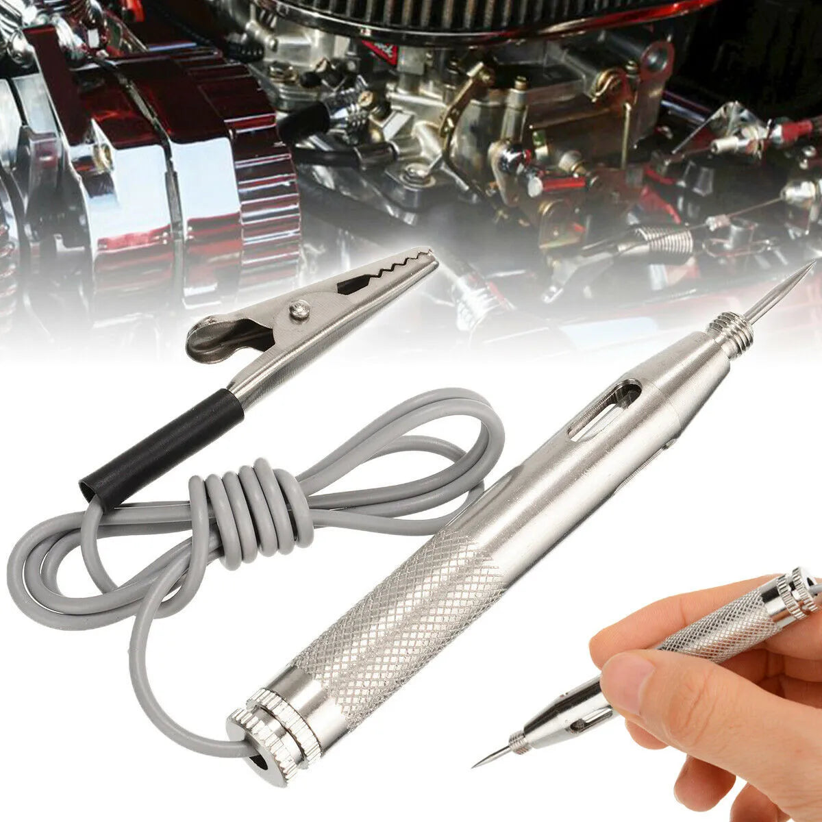 6V-24V Automotive Circuit Tester Probe Pen | Copper Fuse Light Pencil for Cars