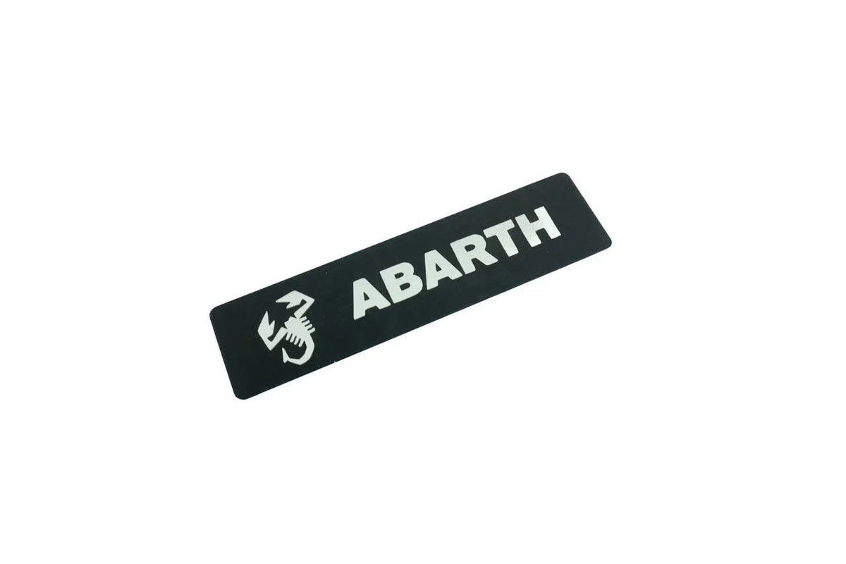 Abarth Weathertech Floor Mat Logo (Etched Metal) - Universal