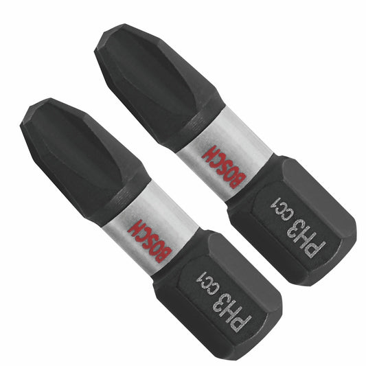 BOSCH ITDPH3102 2 pc. Driven 1 In. Impact Phillips® #3 Insert Bits