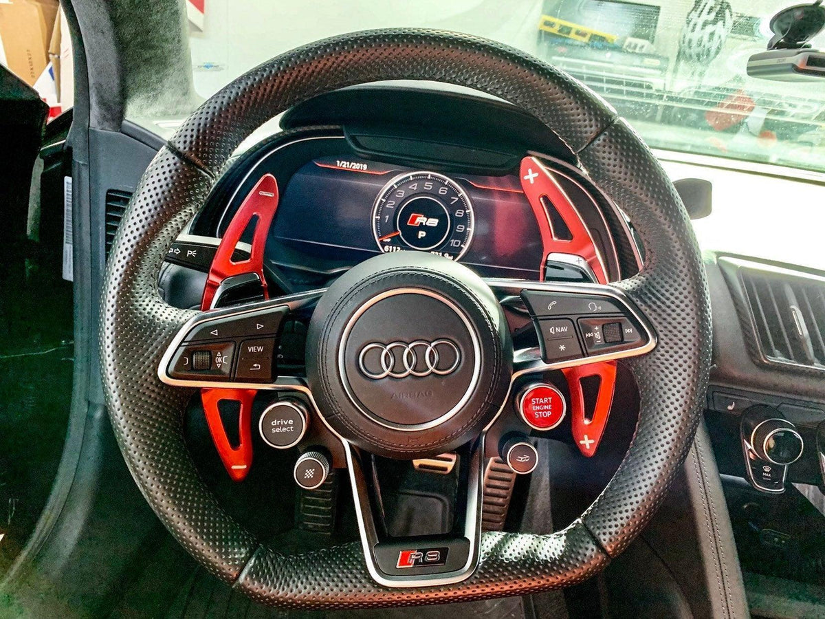 CNC Audi DSG Shifter Paddle Extensions - 17 R8 V10+ RS3 TTRS RS5