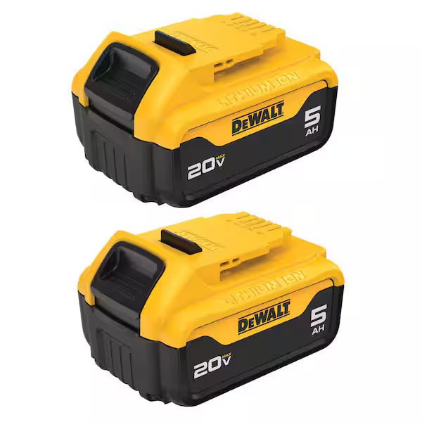 DEWALT DCB205-2 20V Max*  20V Battery, 5.0-Ah, 2-Pack