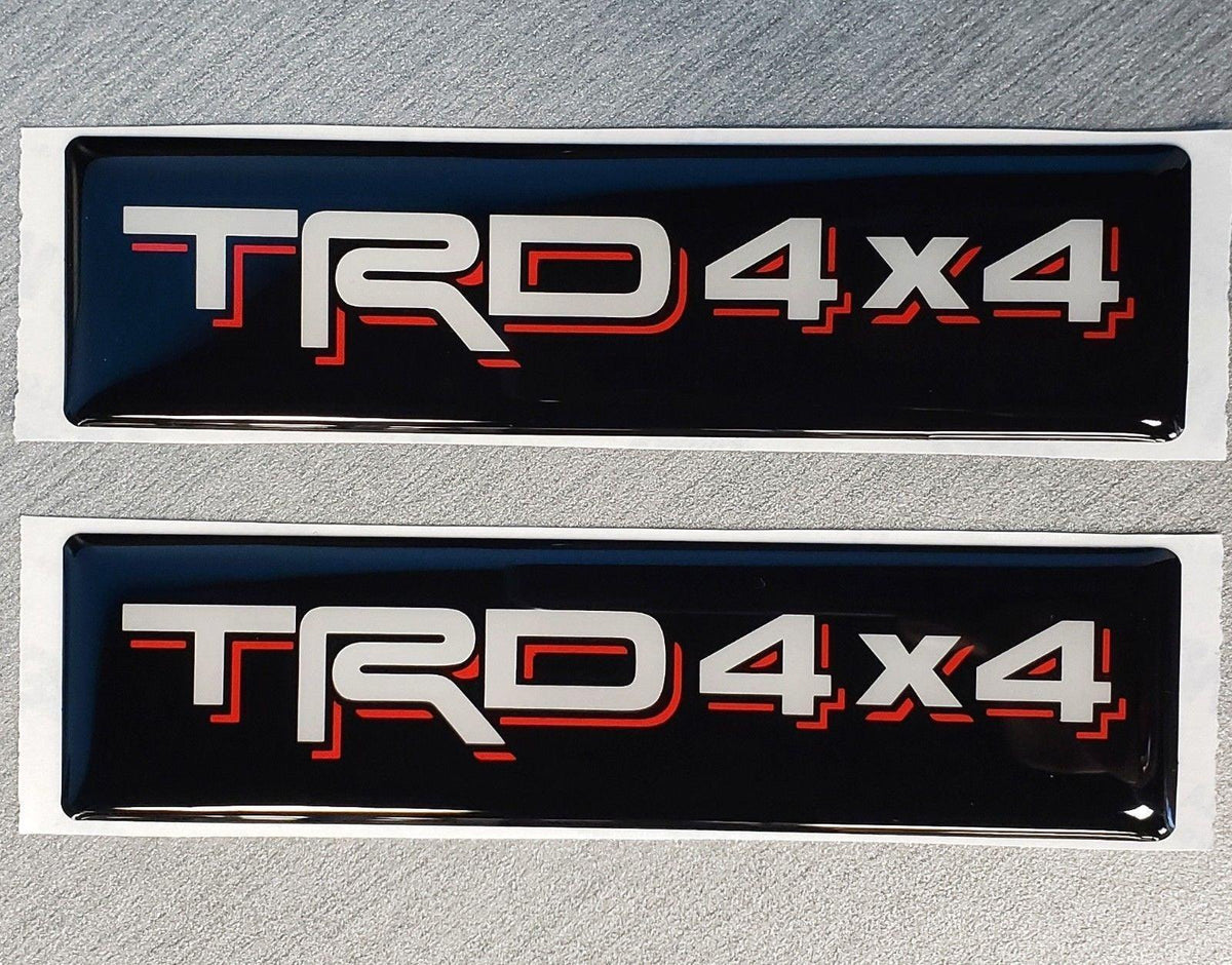 Domed Toyota TRD 4x4 Emblem Inserts for Weathertech Floor Mats (Single) Tacoma Tundra