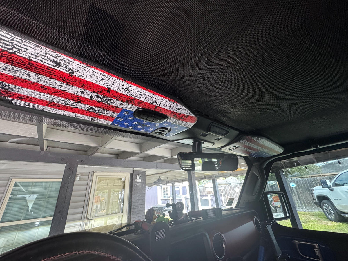 Freedom Series Sun Visor Overlays - 2018+ Wrangler JL / Gladiator JT