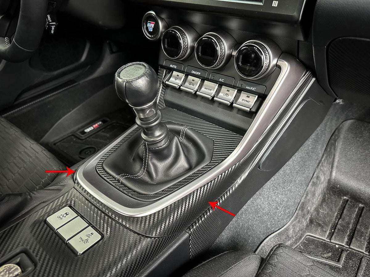 Outer Shifter Trim 3D Carbon Overlay - 2022+ BRZ / GR86