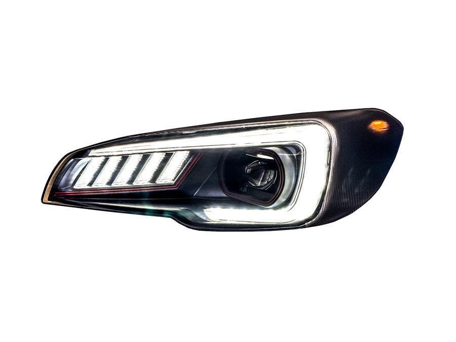 Special Edition Dark Smoke Carbon Fiber SubiSpeed Headlight Overlays - 2015-2021 WRX / STI