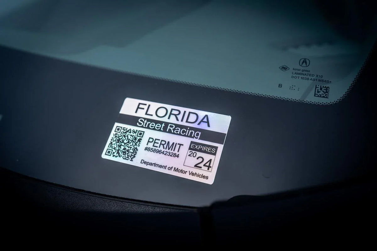 Street Racing Permit Sticker 3.5" - All States