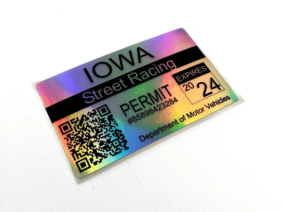 Street Racing Permit Sticker 3.5" - All States