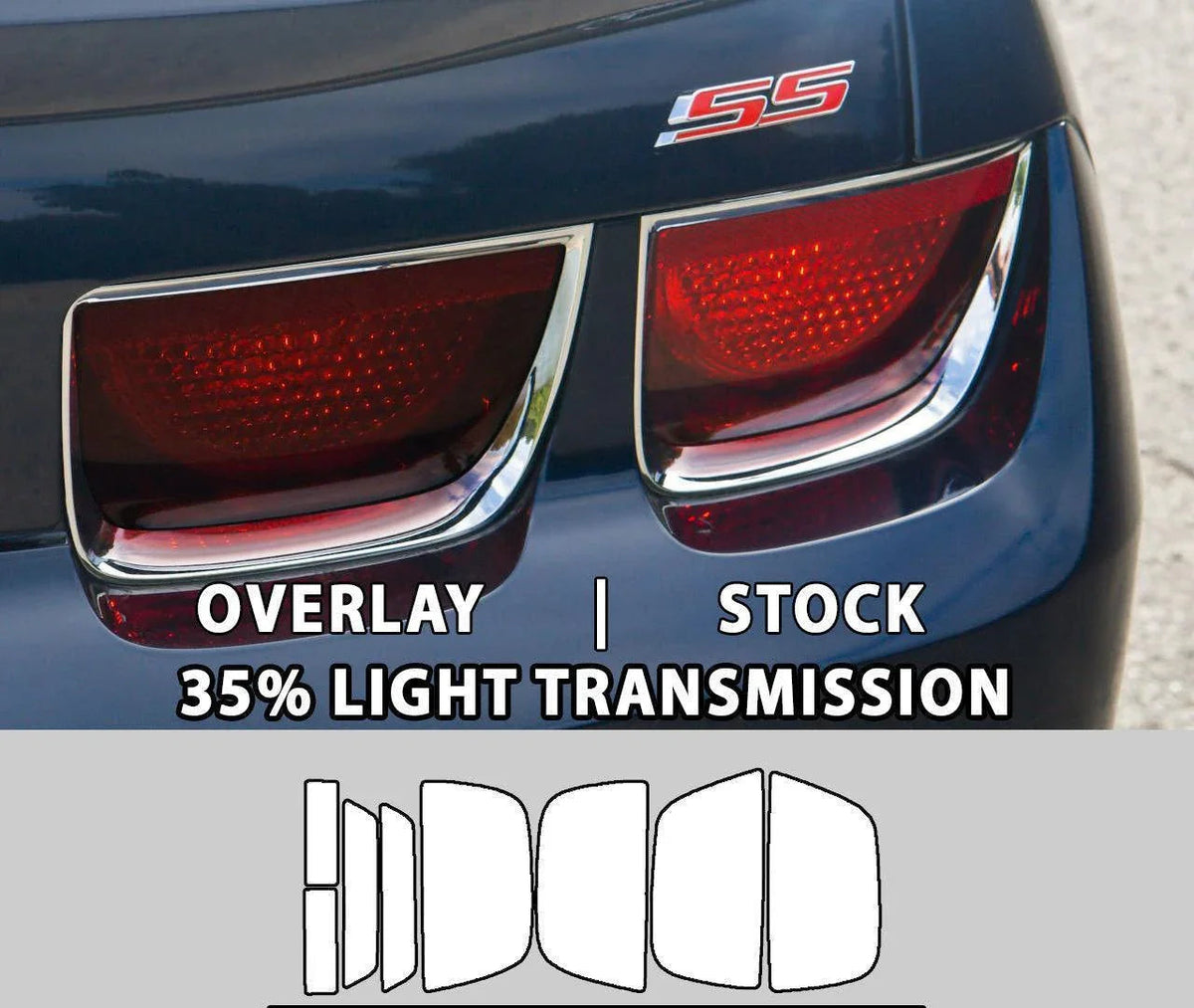 Tail Light Overlay / Blackout Kit 10pc - 2010-2013 Chevrolet Camaro