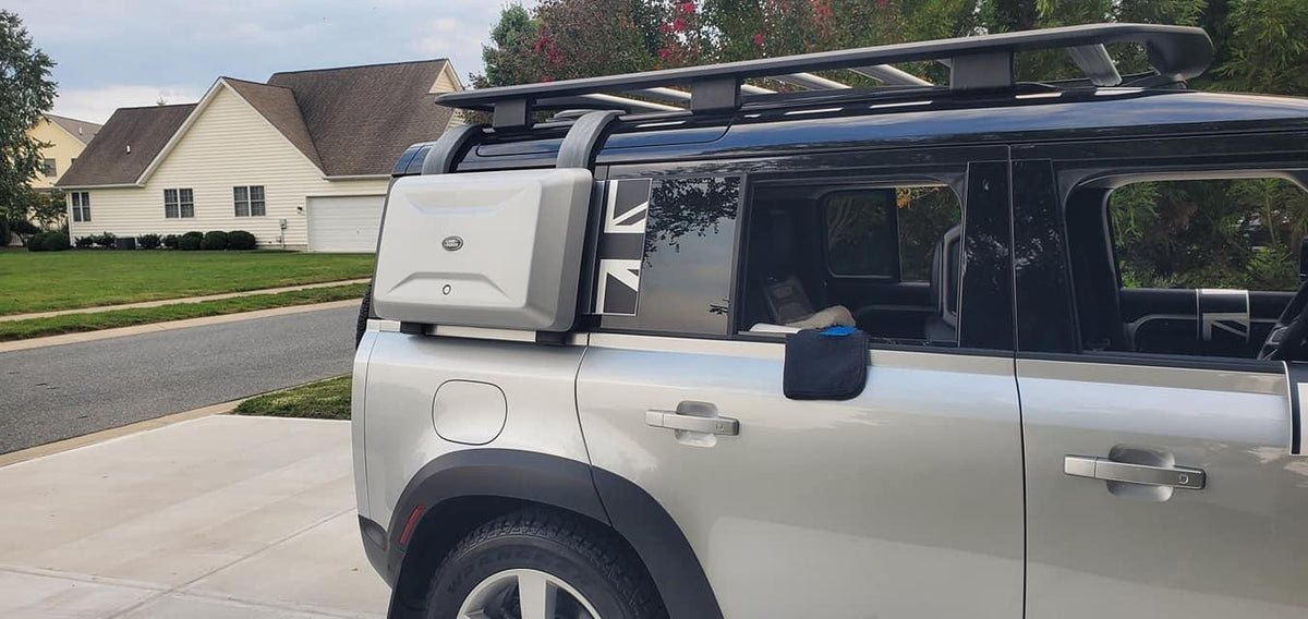 Union Jack Side Window Panel Overlay (Matte Black) - 2020+ Land Rover Defender 110 / 130