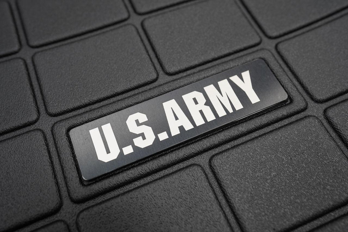 US Military Logo Emblem for Weathertech All Weather Floor Mats (Metal Etched) - Universal