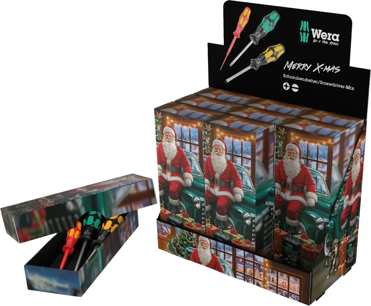 Wera 05136035001 Christmas 2026 Kraftform Screwdriver Set - 3 Piece Holiday Gift Box