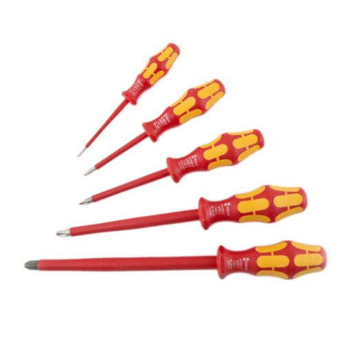 Wera 162i/5 Kraftform VDE Insulated Screwdriver Set 5 Pieces 05346274001