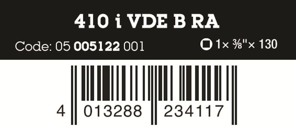 Wera 410 i VDE B RA Ratcheting T-Handle Socket Driver 3/8" Drive 05005122001