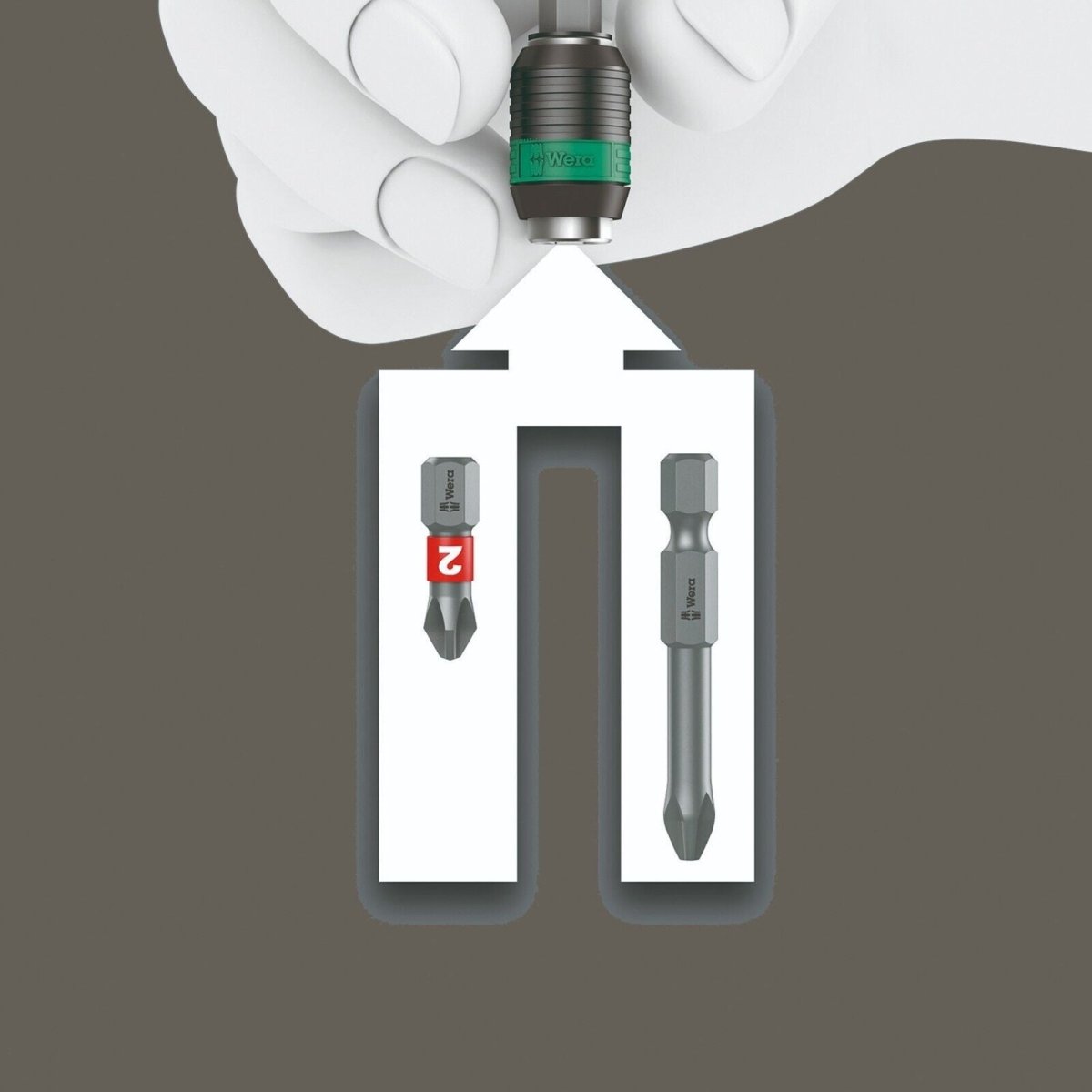 Wera 817 R Kraftform Kompakt Bitholding Screwdriver With Rapidaptor 05051482001