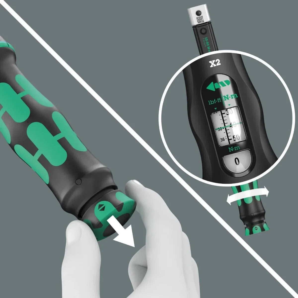 Wera 9558 Click-Torque X 2 Set for Pipe Fittings (10-50 Nm) – 05136062001