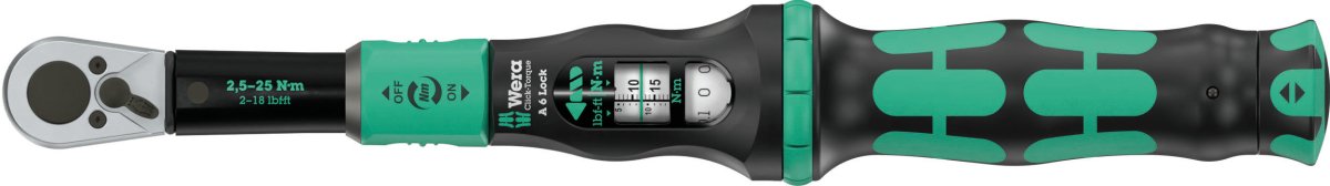 Wera Click-Torque Lock A 6 Torque Wrench 2.5 -25 Nm 1/4" Drive 05075691001