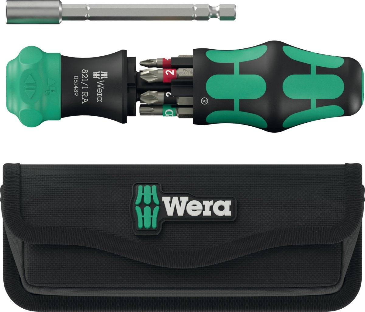 Wera Kraftform Kompakt 28 RA Ratcheting Screwdriver Set With Pouch 05051520001