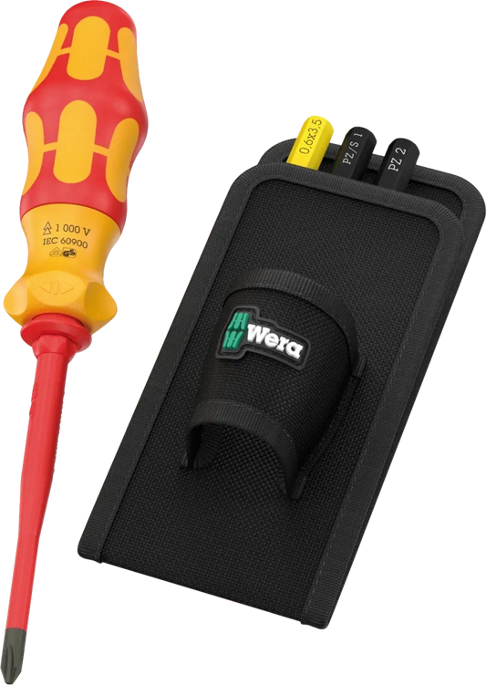 Wera Kraftform Kompakt VDE GO RA 1 Insulated Ratcheting Screwdriver Set, 6-Piece