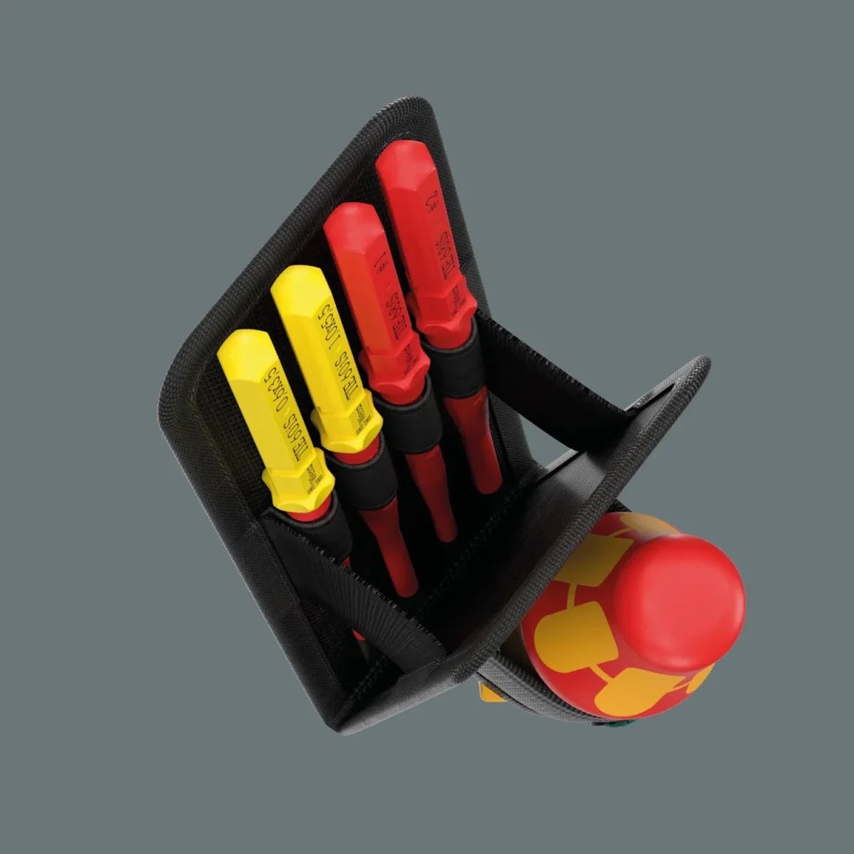 Wera Kraftform Kompakt VDE GO RA 3 Insulated Ratcheting Screwdriver Set - 5 Piece (05006622001)