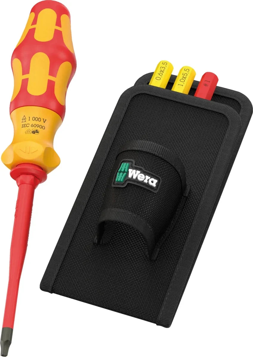 Wera Kraftform Kompakt VDE GO RA 3 Insulated Ratcheting Screwdriver Set - 5 Piece (05006622001)